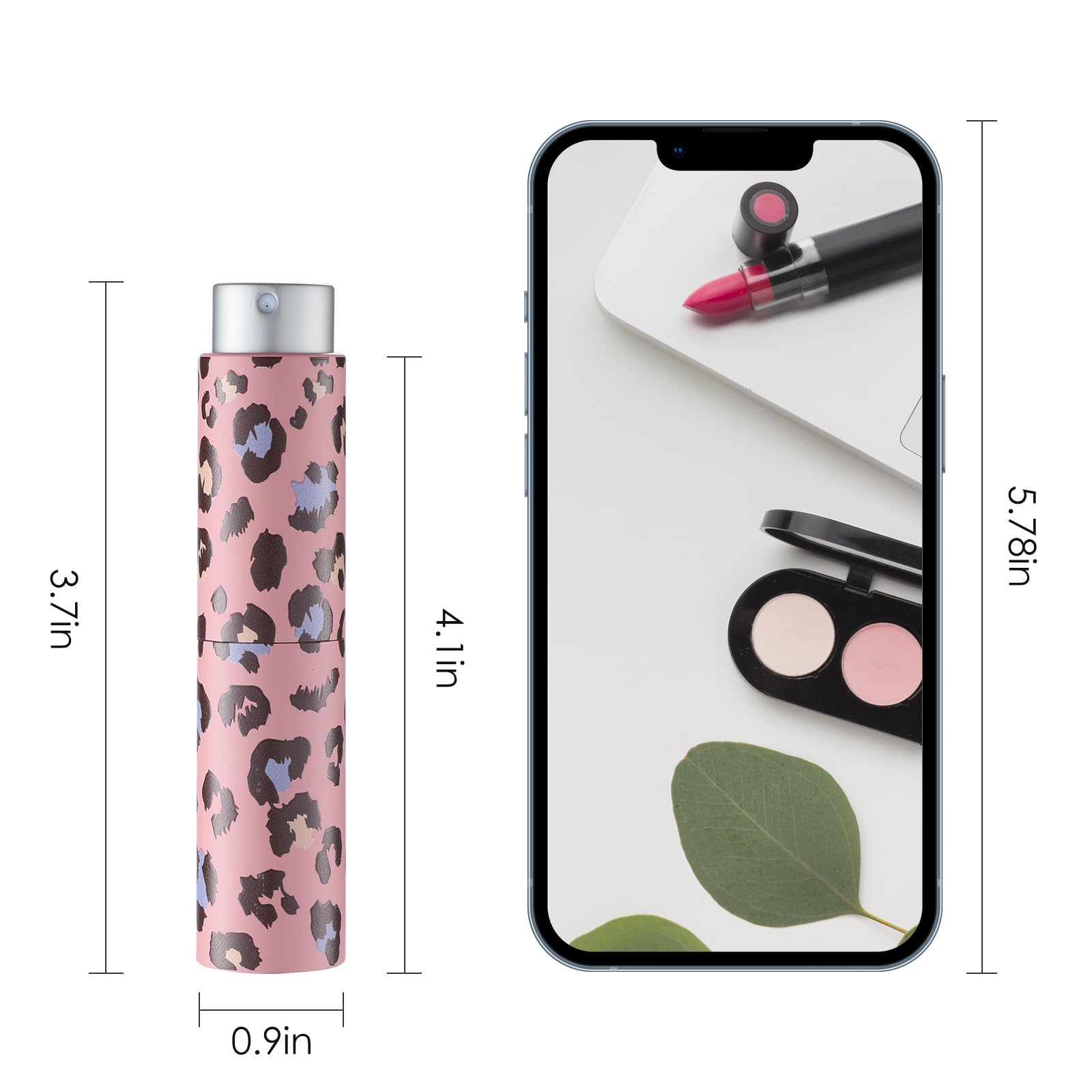 Iron Bill 8Ml Travel Perfume Bottle Refillable (Leopard Print) Mini Portable Atomizer Spray Bottle For Cologne And Perfume(5Pcs)