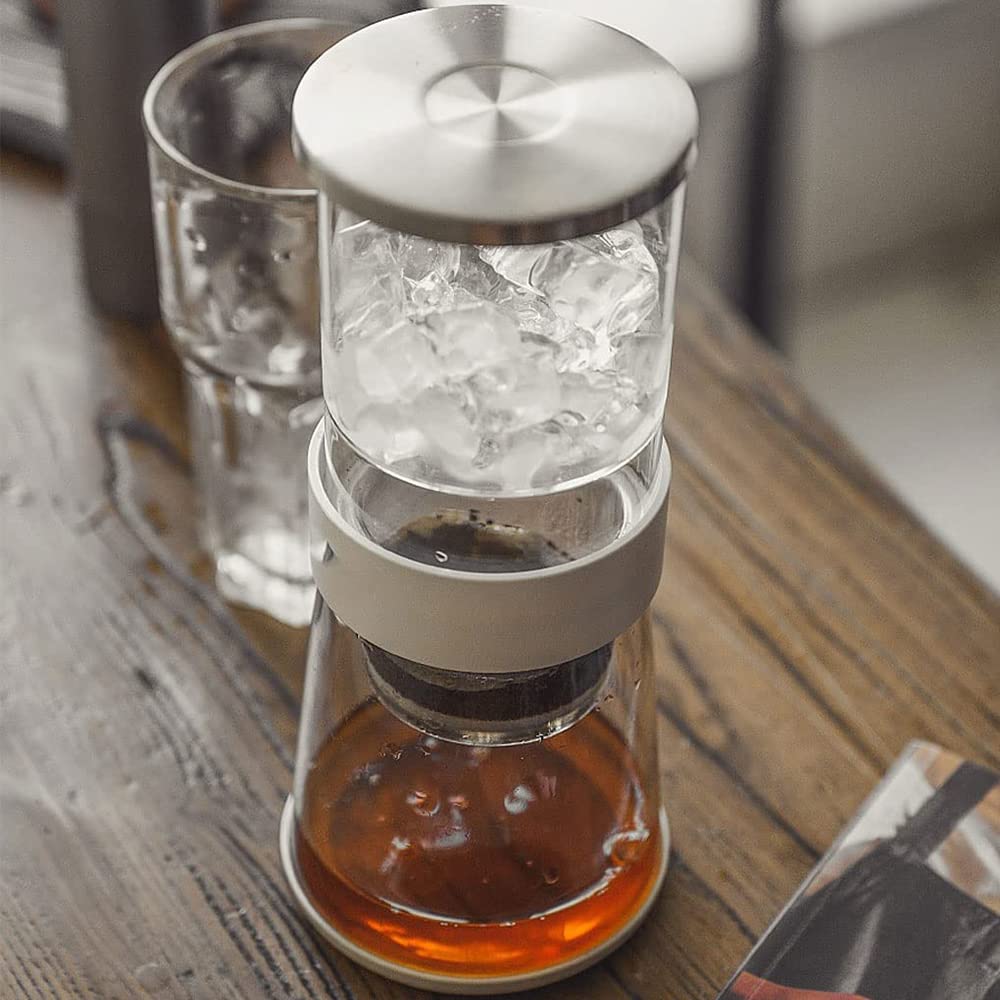 Blaryeti Ice Drip Coffee Maker 14Oz Cold Brew Coffee Smooth Dripper Slow Cold Drip Iced Coffee Concentrate Brewer With Adjustabl