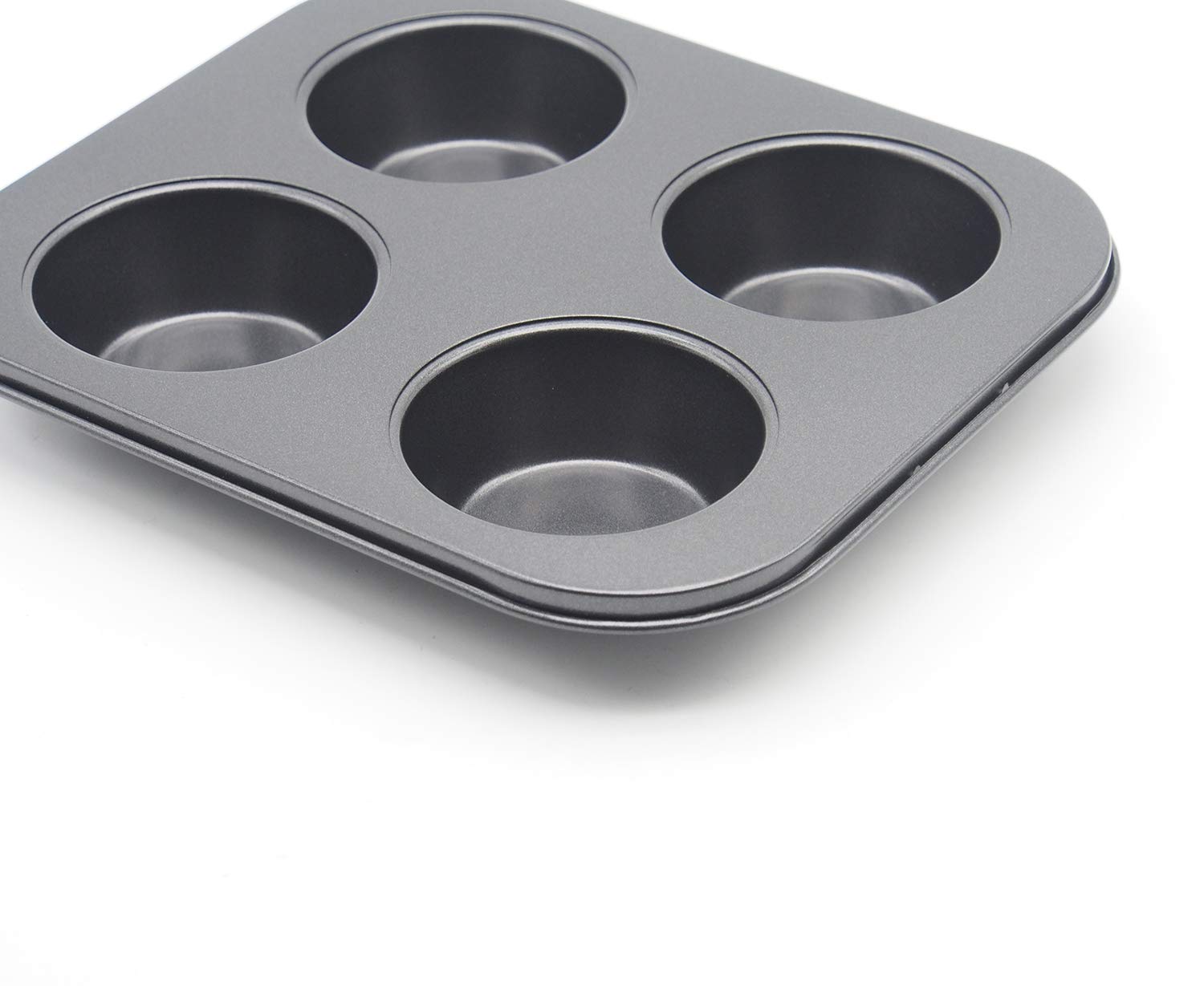 Hytk 4 Cup Muffin Pan 2 Pcs (8.5 X 7.48 Inch) Air Fryer Small Oven Cupcake Baking Pan Non Stick No Toxic Bakeware
