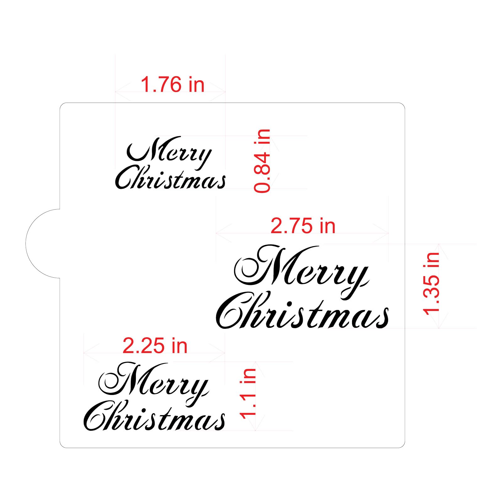Merry Christmas Cookie And Craft Stencil By Designer Stencils