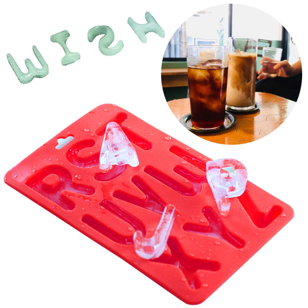 4 Pcs Silicone Numbers Alphabets Trays Molds, Finegood 26 Letters & Numbers Candy Mould Biscuit Chocolate Diy Baking Pans Ice Cu