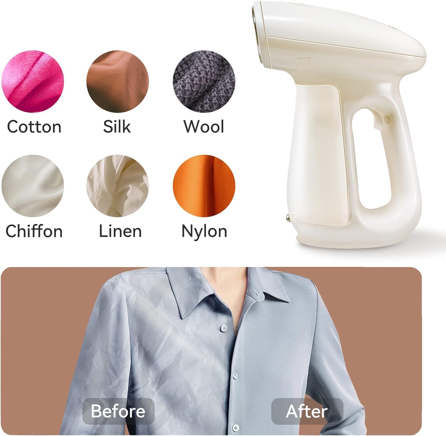 Bear Steamer For Clothes, Handheld Clothes Steamer,1300W Strong Power Garment Steamer With 230Ml Tank,Fast Heat-Up, Auto-Off, St