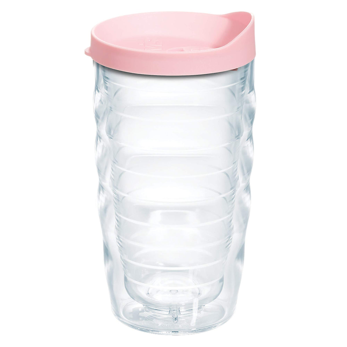 Tervis Clear & Colorful Lidded Made In Usa Double Walled Insulated Tumbler Travel Cup Keeps Drinks Cold & Hot, 10Oz Wavy, Pink L