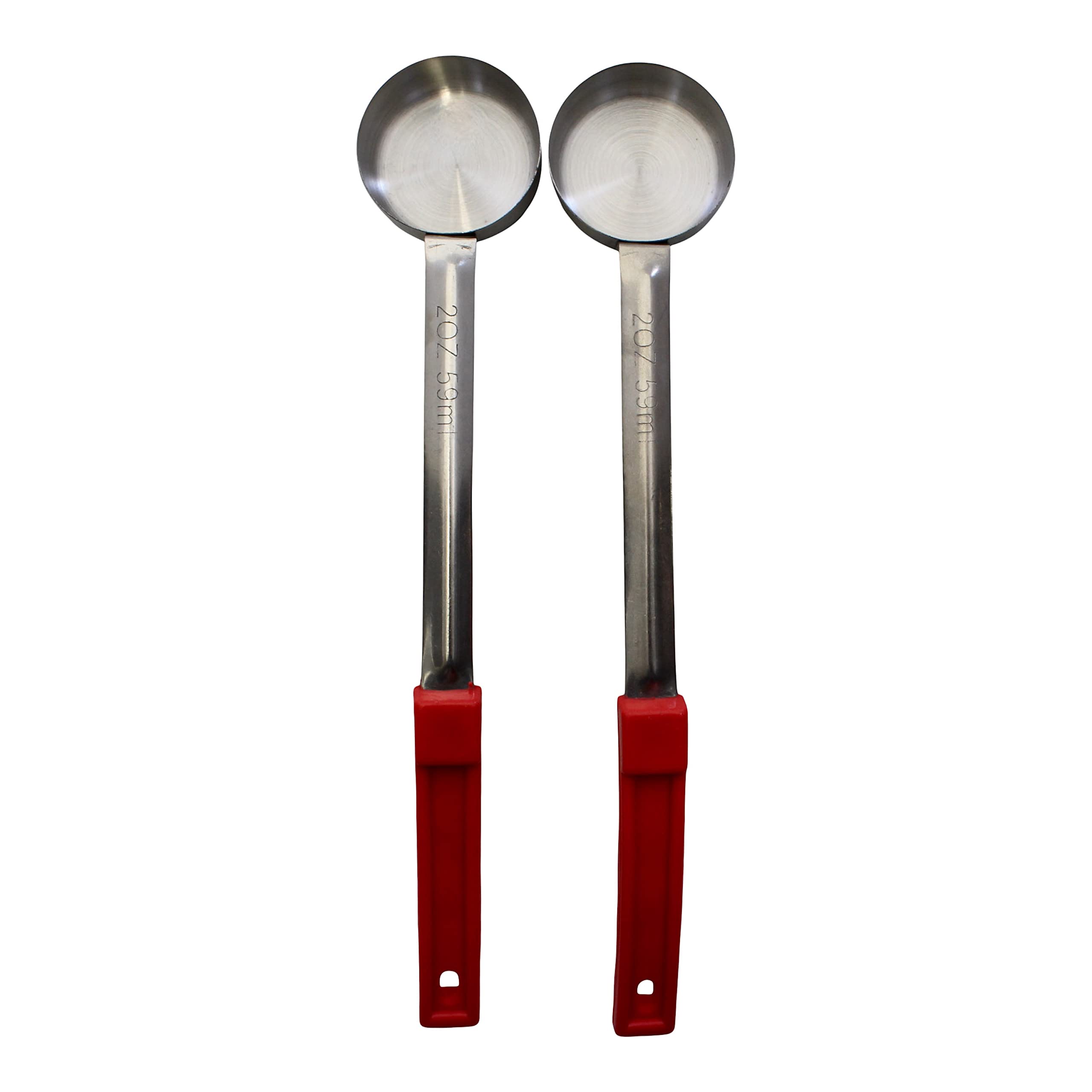 Habanerofire 2 Ounce Solid Stainless Steel Portion Control Ladle Spoon For Measuring And Serving; Commercial Grade Serving Scoop