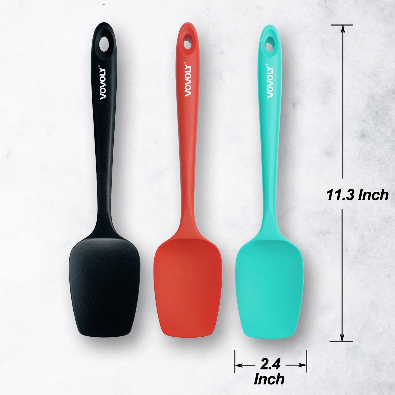 Silicone Spatula Set, Heat Resistant Rubber Spoon Spatula With Seamless One Piece Design, Non-Stick Spoonula, Flexible Scrapers