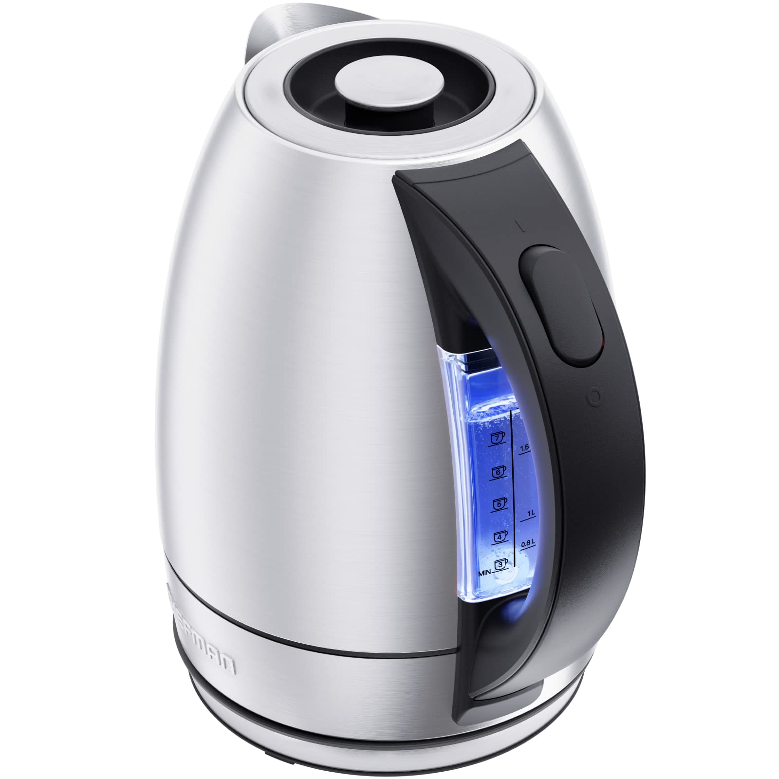 Chefman Electric Kettle, 1.8 Liter Stainless Steel Electric Tea Kettle Water Boiler with Automatic Shutoff, LED Lights, BoilDry