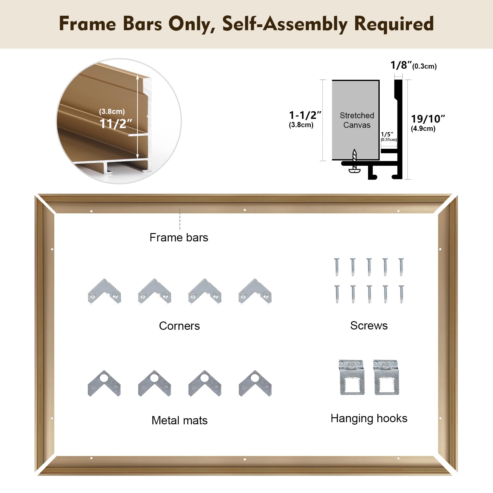 Folkor 1.5    Deep Frame For 16X24 Canvas Paintings, Diy Metal Floating Frame With 1.5    Deep For Artists Designers Landscape P