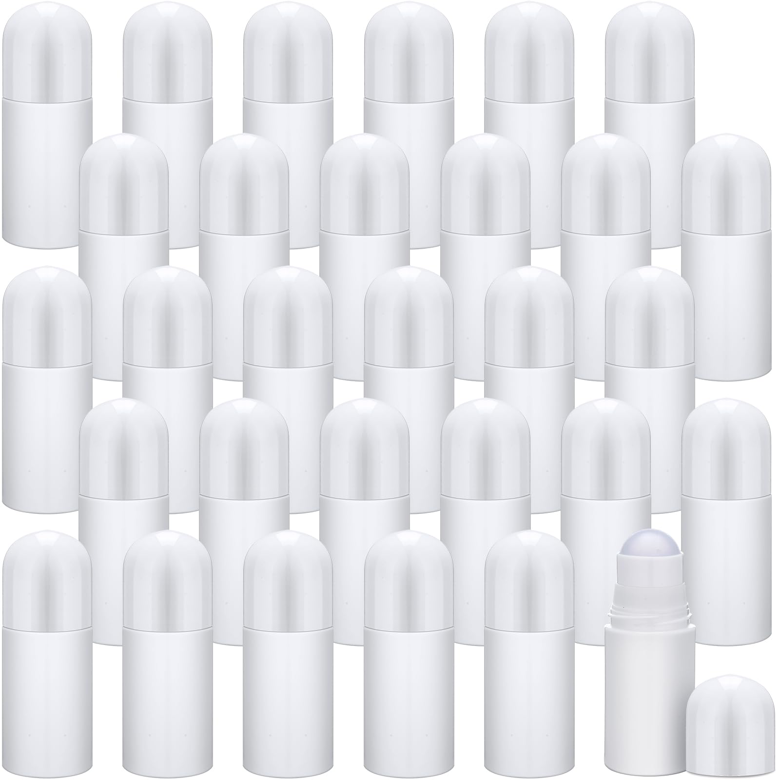 AceOrbit 30 Pcs Roll on Bottles Empty, 1.7oz/50ml Roller Ball Design