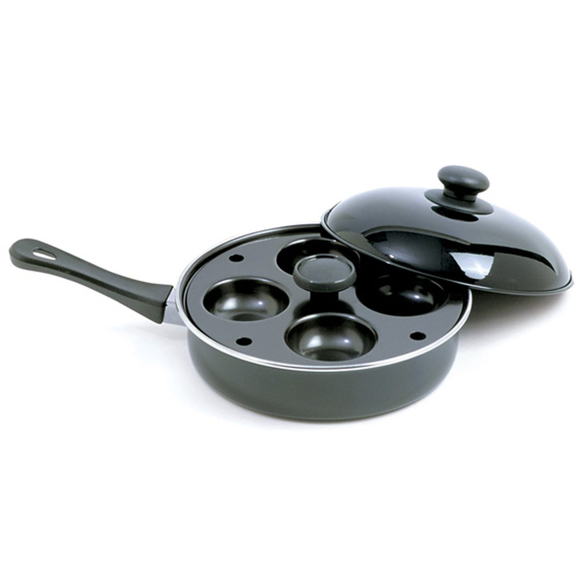 Norpro 9.5 Inch Nonstick Skillet Set With Removable 4 Egg Poacher, 9.5 In, As Shown