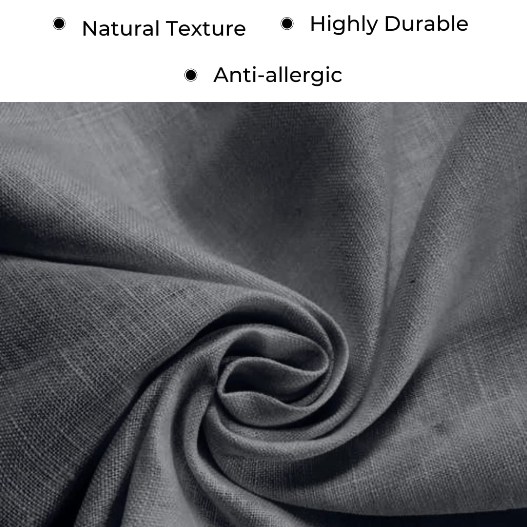 D'Moksha Charcoal Grey Table Runner 60 Inches Long, Linen Table Runner, Thanksgiving Table Runner, Table Runner For Fall, Christ