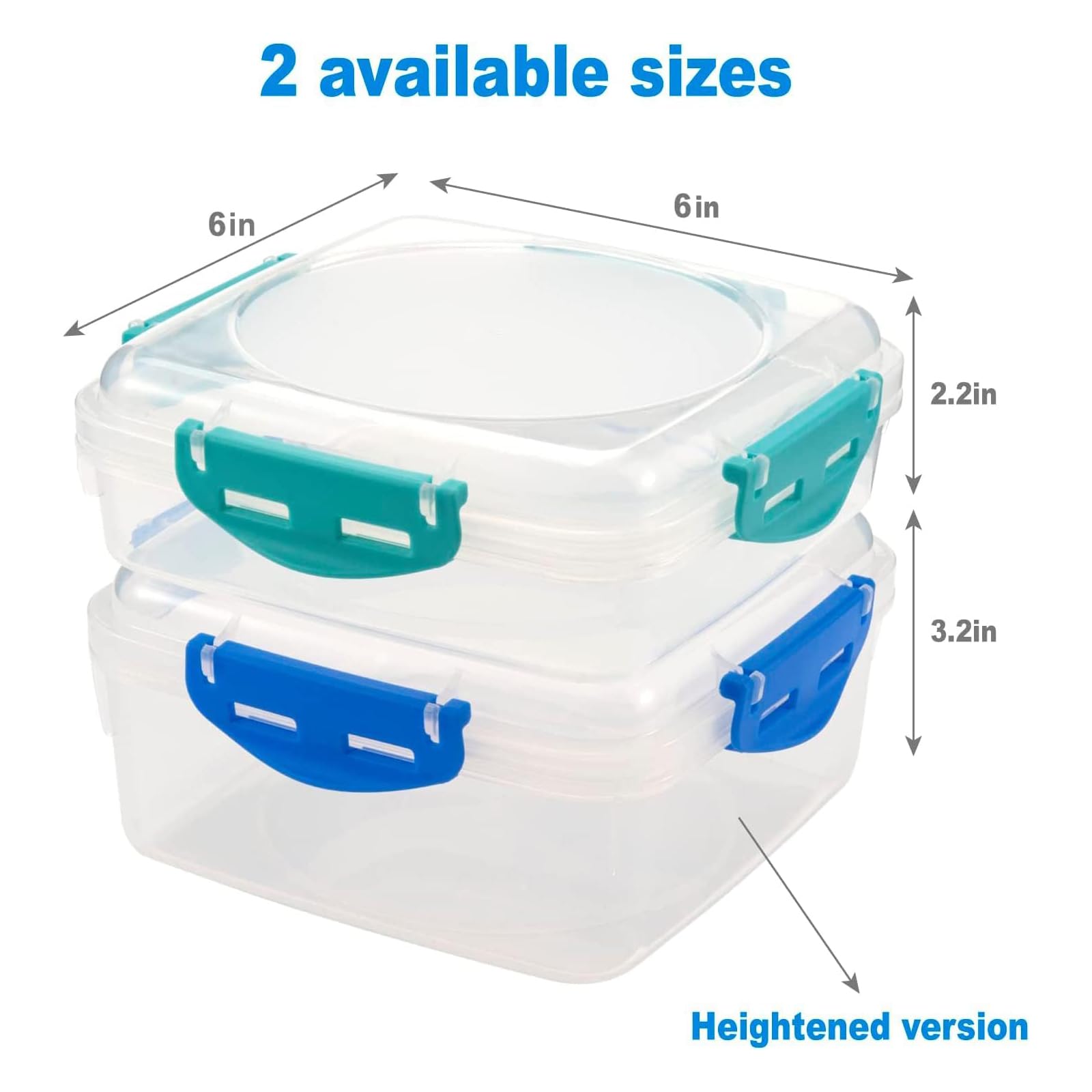 4 Pcs Sandwich Containers - 100% Airtight & Bpa-Free & Microwave & Dishwasher Safe Kitchen Storage Containers With Upgraded Snap