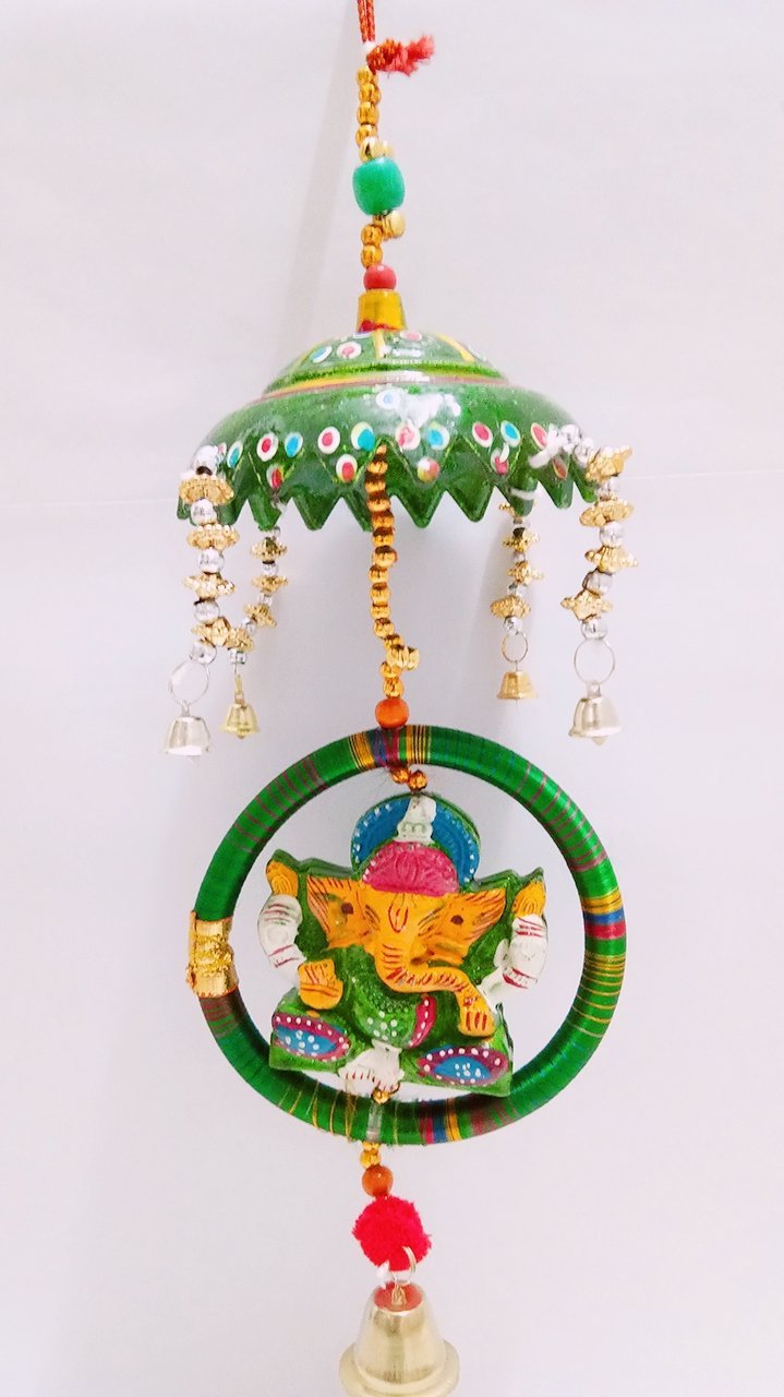 Dreamkraft Ganesha Lord Door Paper Mache Handcrafted Home Decor Showpiece Figurine Hangings Wall Art For Main Door Home Decor (5