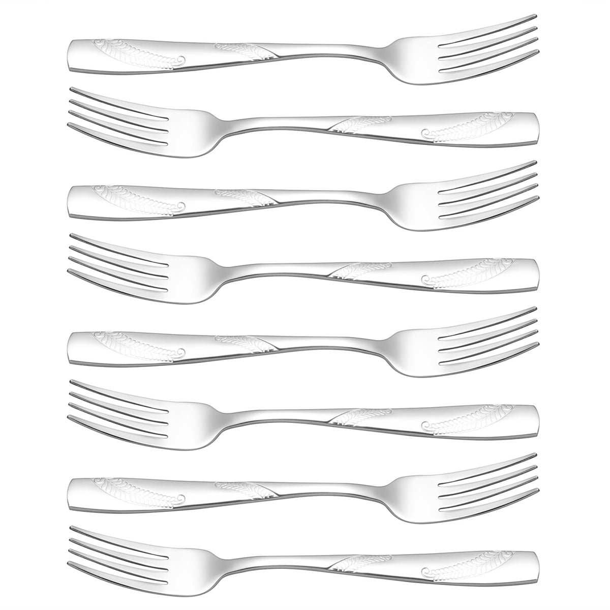 Nicesh 16-Piece Stainless Steel Dinner Forks, 8.19-Inch Kitchen Silverware Dinner Forks