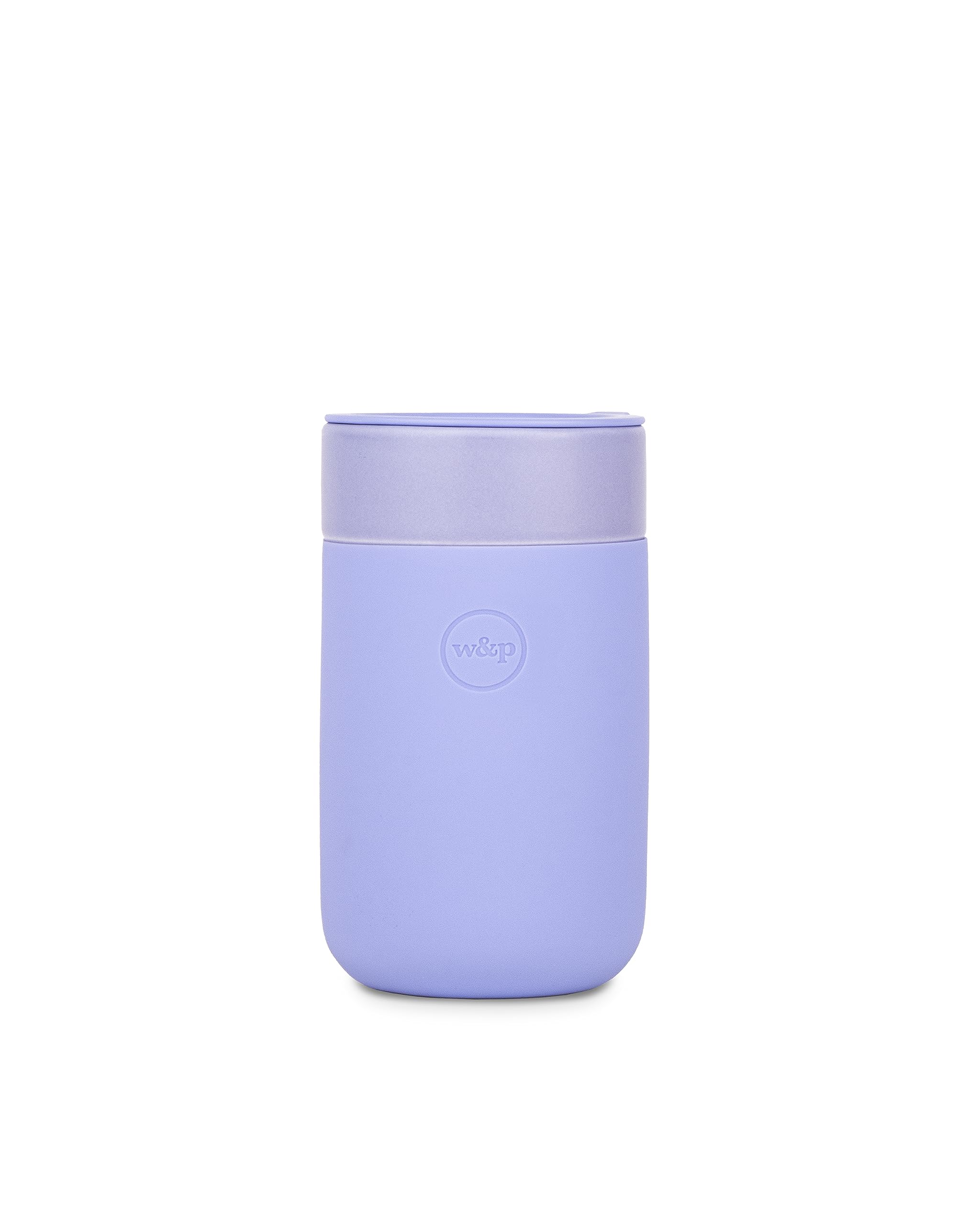 W&P Porter Ceramic Mug W/Protective Silicone Sleeve, Lavender 16 Ounces | On-The-Go | Reusable Cup For Coffee Or Tea | Portable
