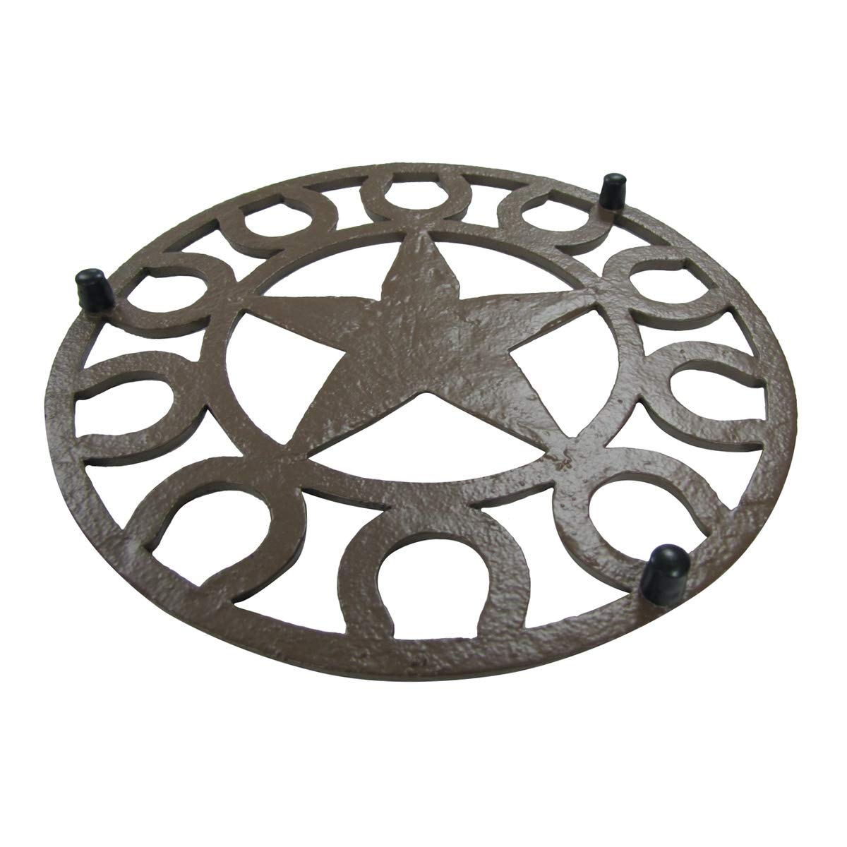 Treasure Gurus Large Metal Horseshoe Star Oven Trivet Hot Dish Pot Pan Holder Rustic Kitchen Wall Art Decor