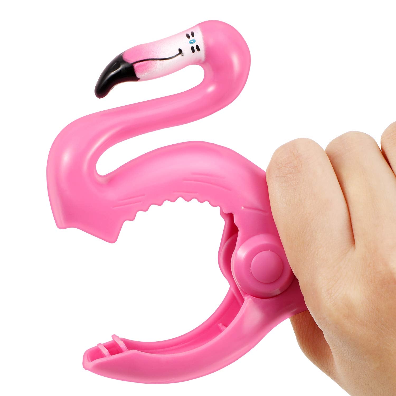 4 Pieces Beach Towel Clips Chair Holders Portable Towel Holders For Holiday Pool (Flamingo Style)