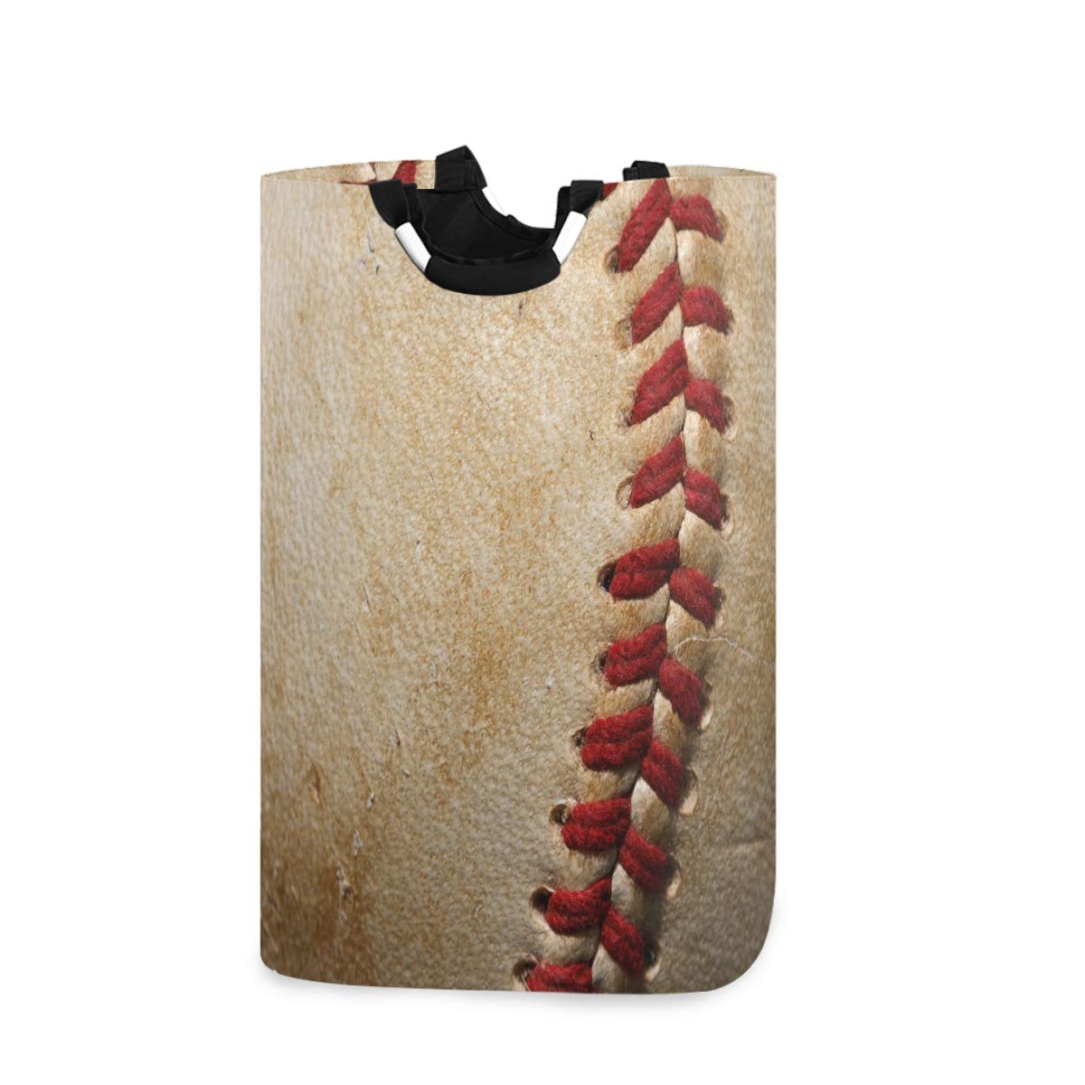 Alaza Vintage Baseball Ball Sport Laundry Basket Hamper Large Storage Bin With Handles For Gift Baskets, Bedroom, Clothes