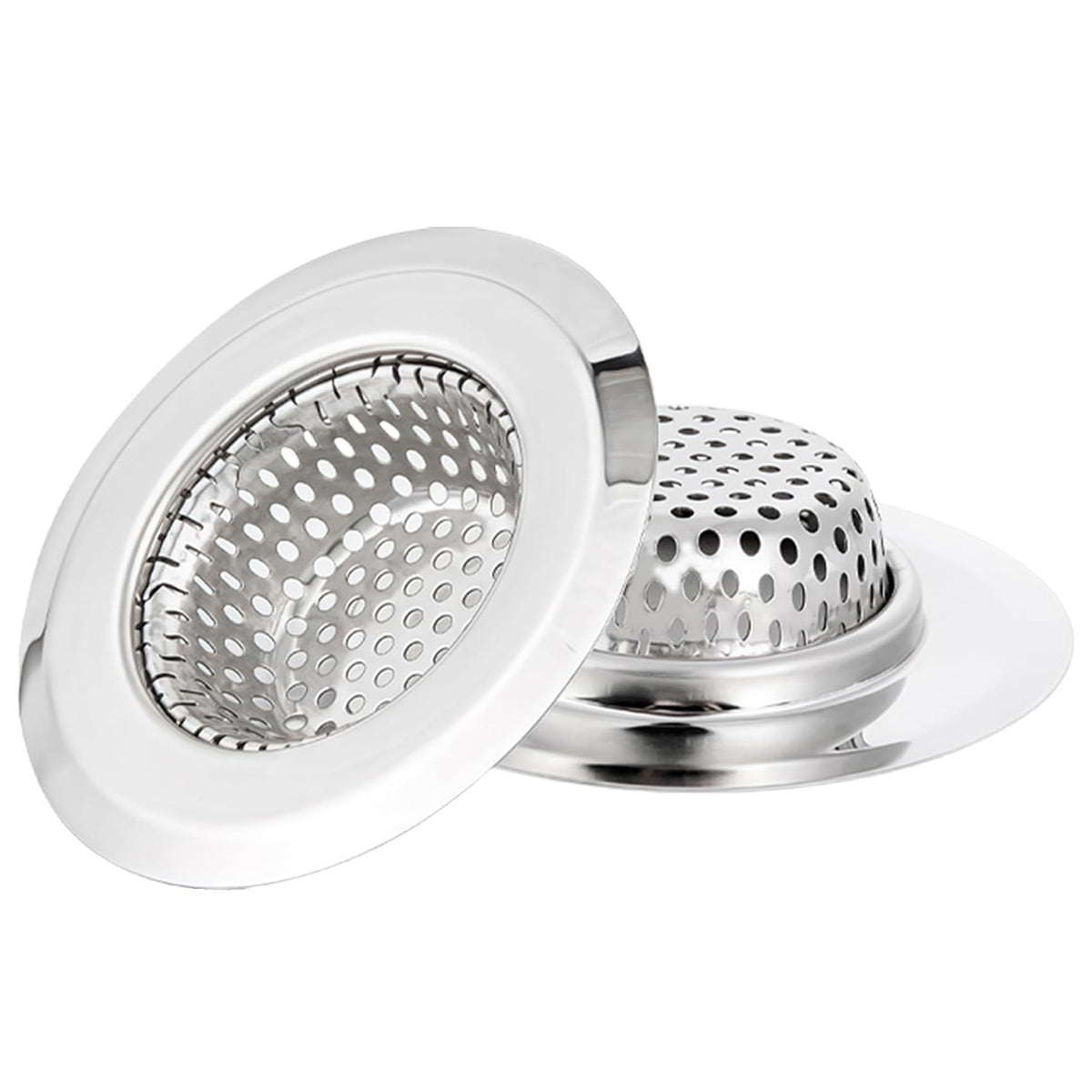 2 Pack Bathtub Drain Strainer, 2.75'' Top / 1.75'' Basket Stainless Steel Drain Hair Catcher, Perfect For Bathroom Sink Bathtub