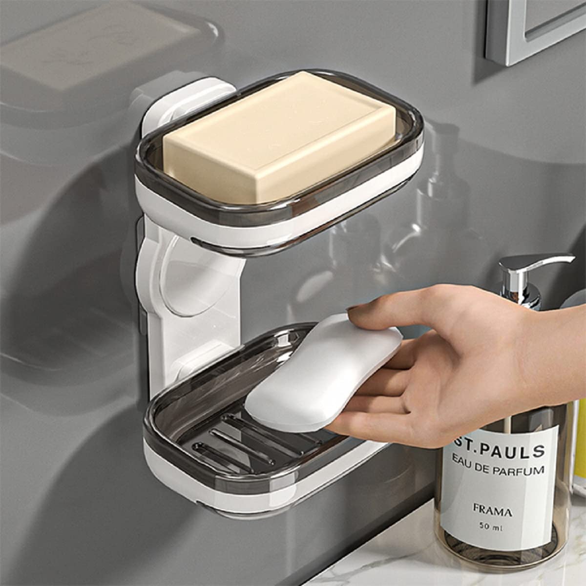 Tyzag Soap Holder For Bathroom, Soap Dish Holder, Soap Stand For Bathroom, Wall Mounted Stickable Self Adhesive Soapcase For Bat