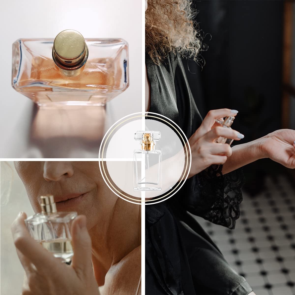 Glass Perfume Bottle Empty Refillable 8Pack Clear Travel Perfume Spray Atomizer Bottle 50Ml Perfume Fine Mist Spray Bottle Perfu
