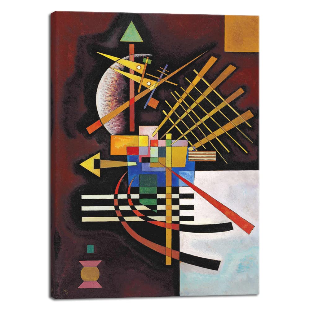 Wieco Art Canvas Prints Above And Left,1925 By Wassily Kandinsky Classic Art Reproductions Canvas Wall Art For Home Decoration