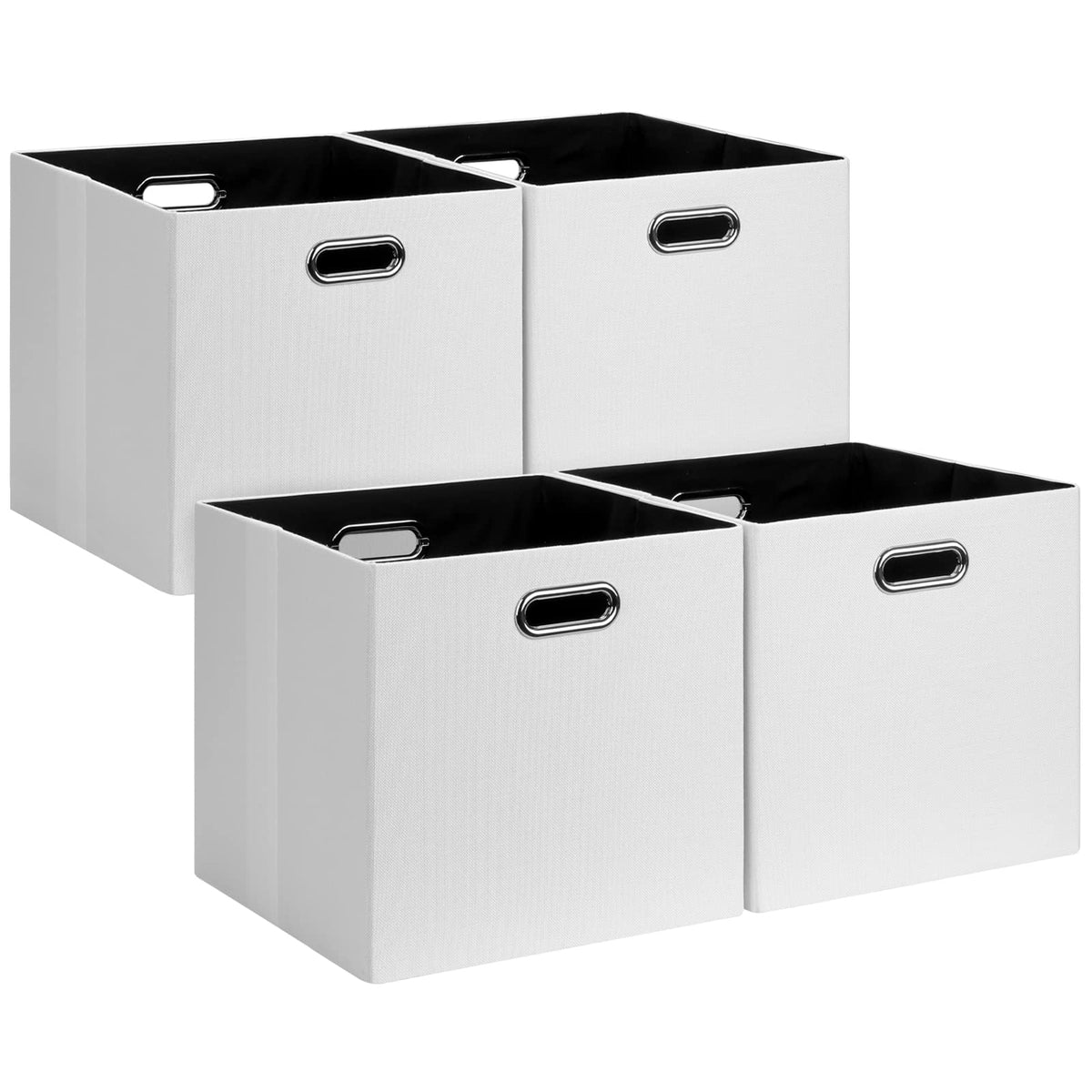 Posprica 11X11 Storage Cubes, Collapsible Storage Bins With Dual Handles, Fabric Foldable Storage Boxes Basket For Closet Shelf