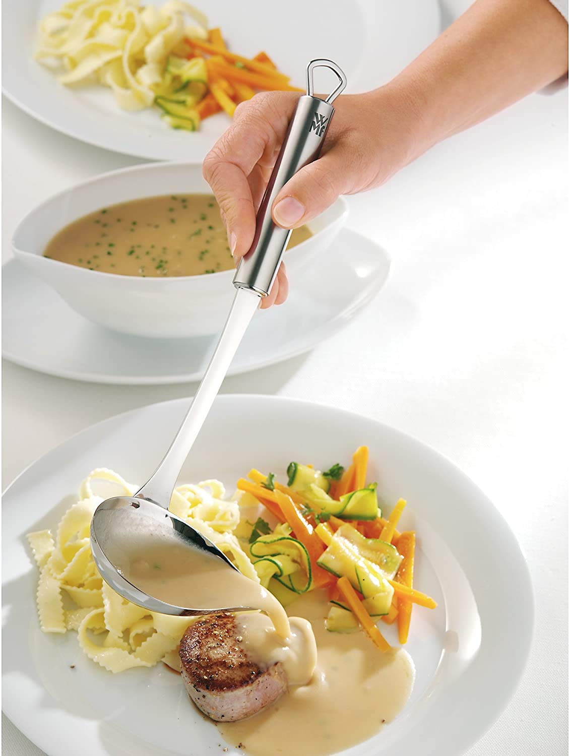 Wmf Pouring Ladle 28 Cm Profi Plus Cromargan Stainless Steel Silicone Partly Matt