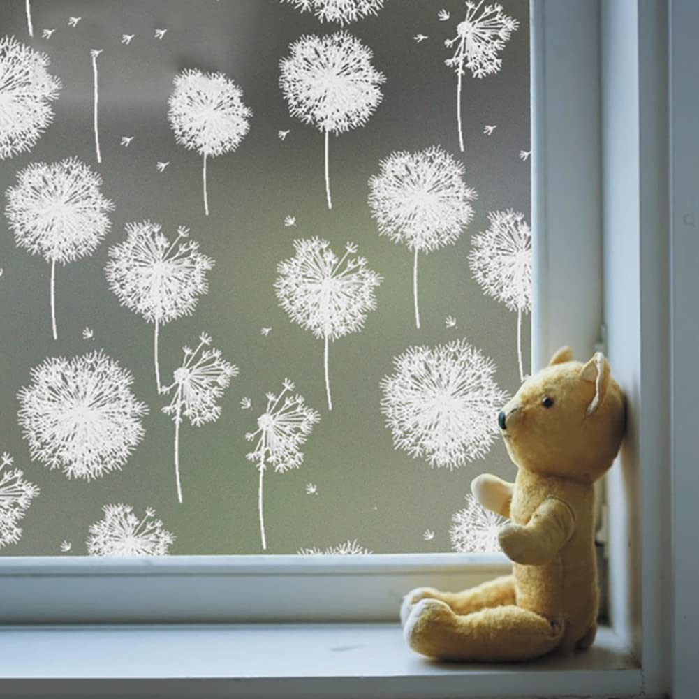 Hoonng Window Privacy Film for Glass, Blowball Removable Static Film, 29.5x78.7 Inch