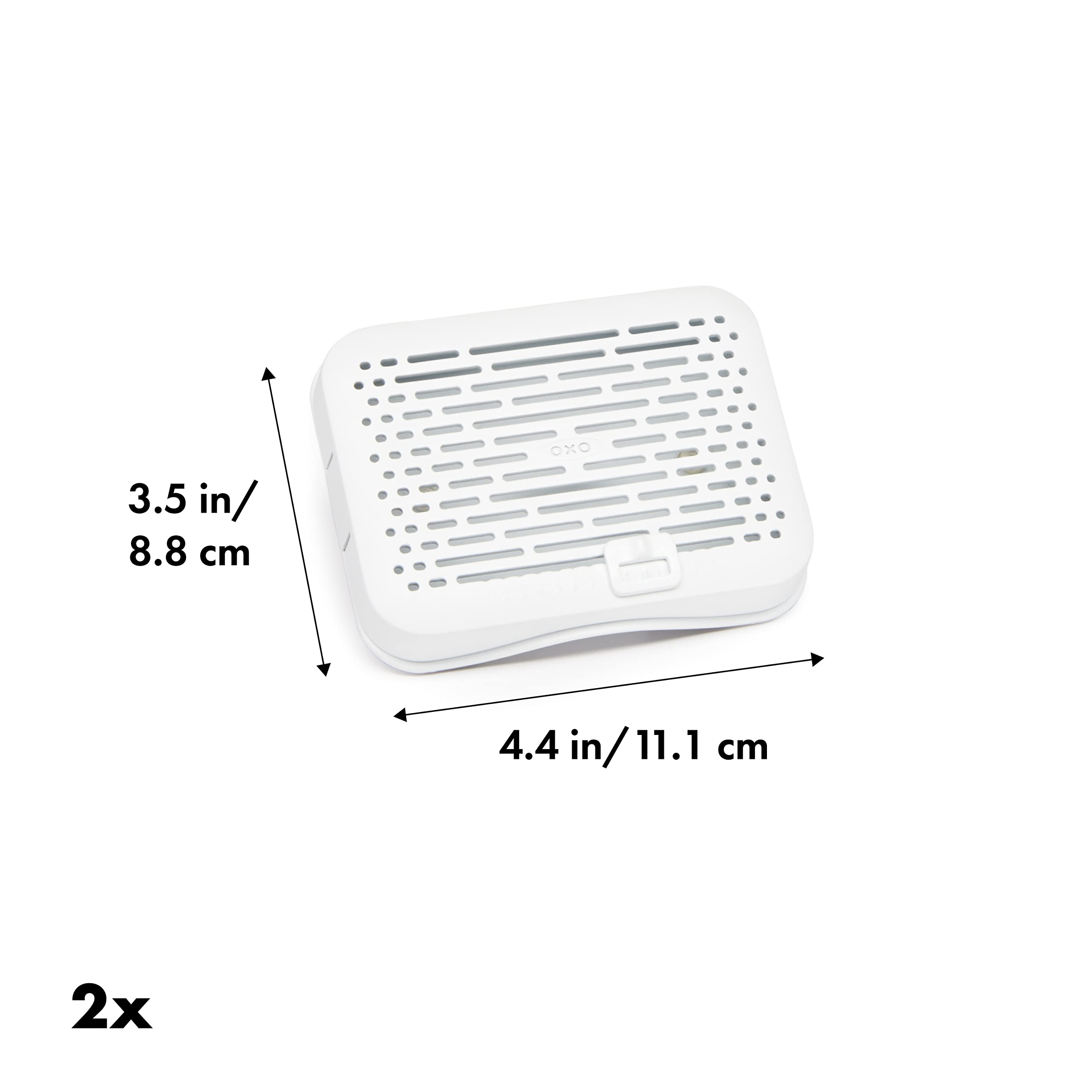 Oxo Good Grips Greensaver Mounted Crisper Drawer Insert With Suction Cups (2 Pack),White