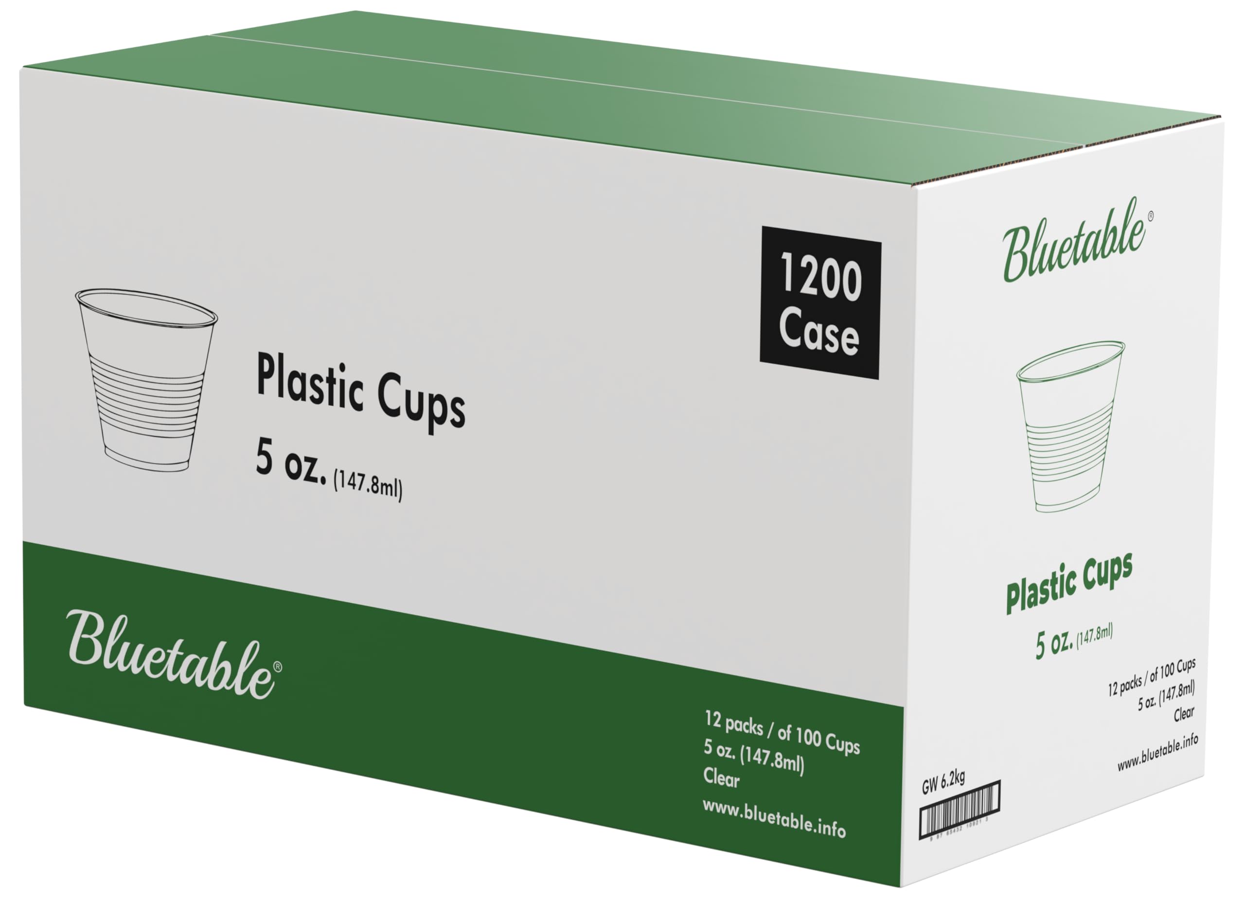 Bluetable 5 oz Cups Disposable Plastic Bulk 1200 Case  Small Medicine Cups 5 Ounce Bathroom Cups Translucent cup 5 oz. Water Di