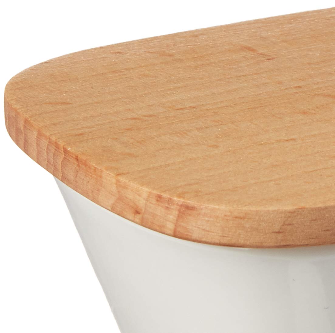 Talisman Designs Stoneware Butter Dish With Beechwood Lid Solid Wooden Lid Butter Holder Covered Butter Dish Fun & Functional Ki