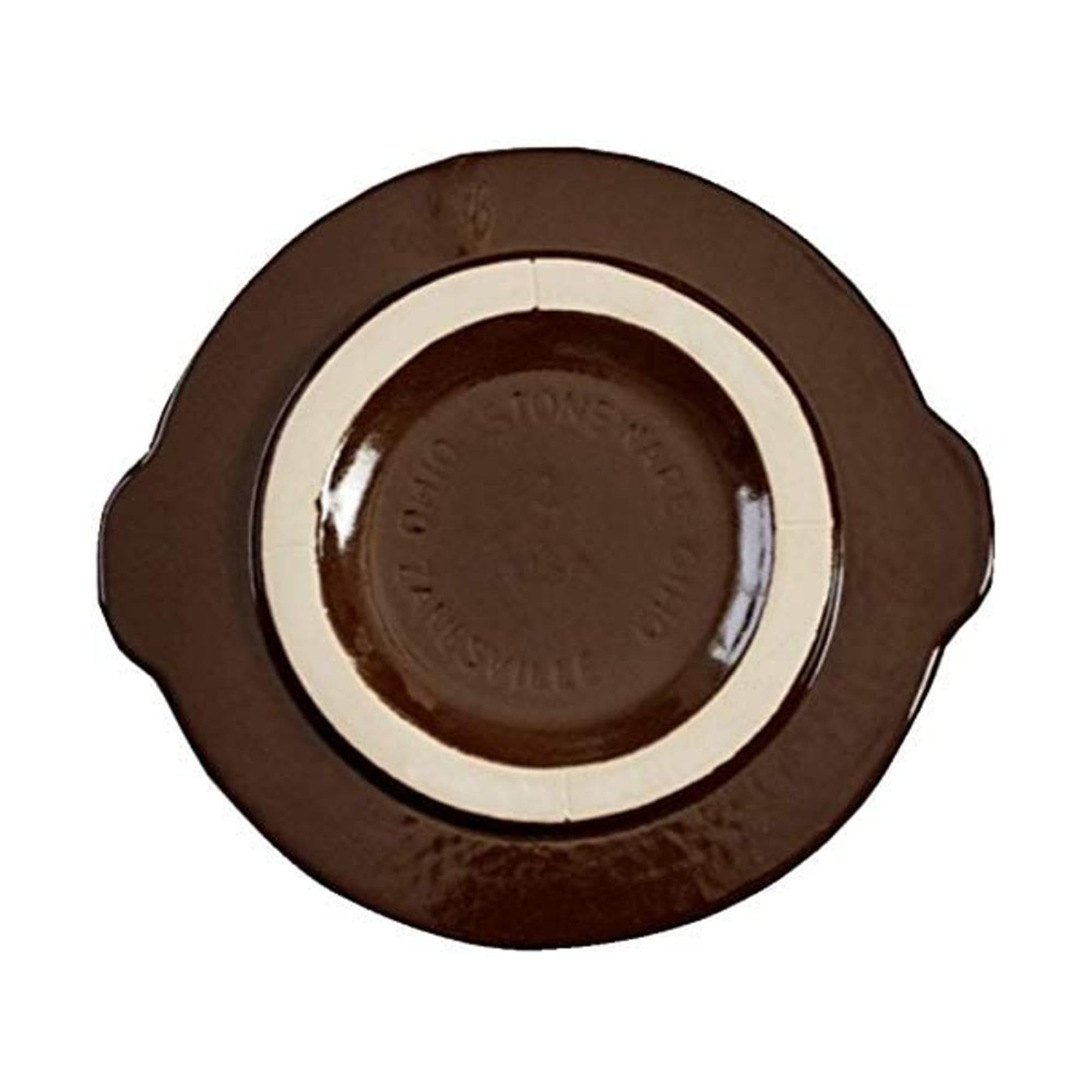 Ohio Stoneware Ceramic Lid for 2 Gallon Crock, Brown, Perfect for Food Preservation, Pickling & Fermenting, Model SYNCHKG041083