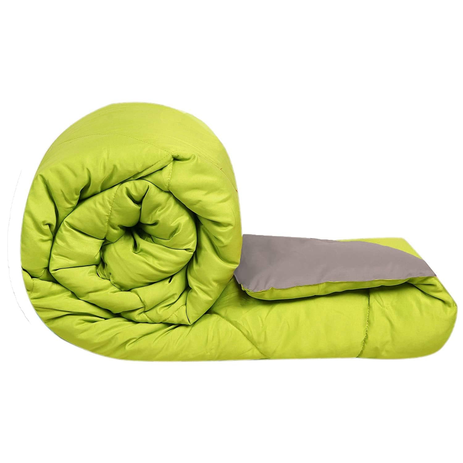 Svt Microfiber 200Tc Comforter (Single_Green & Grey)