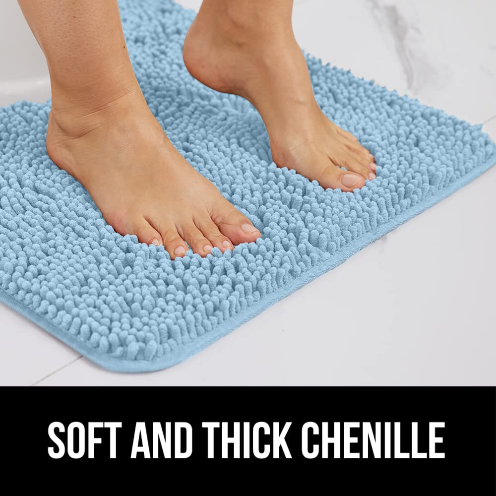 Gorilla Grip Bath Rug Mat 36X24, Thick Soft Absorbent Chenille, Rubber Backing Quick Dry Microfiber Mats, Machine Washable Rugs
