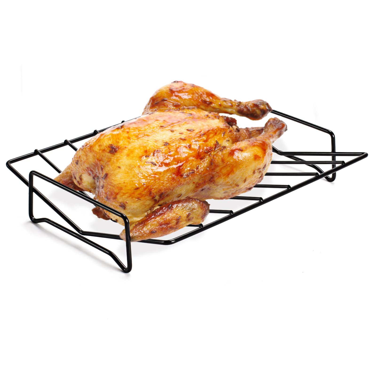 Roasting Rack For Roasting Pan,Baking Rack For Cooking, Roasting, Cooling And Grilling 1210 Inches Black