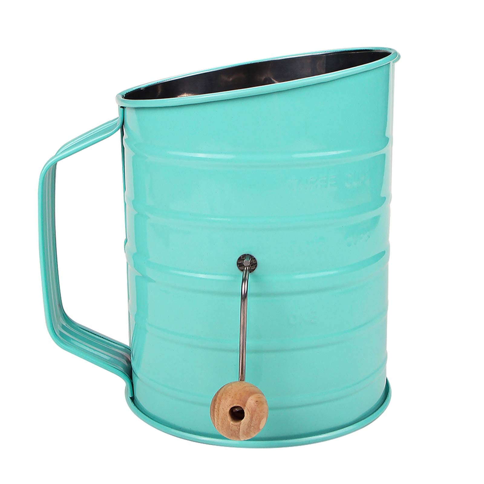 Webake Flour Sifter 3 Cup Stainless Steel Baking Sifter With Rotary Hand Crank