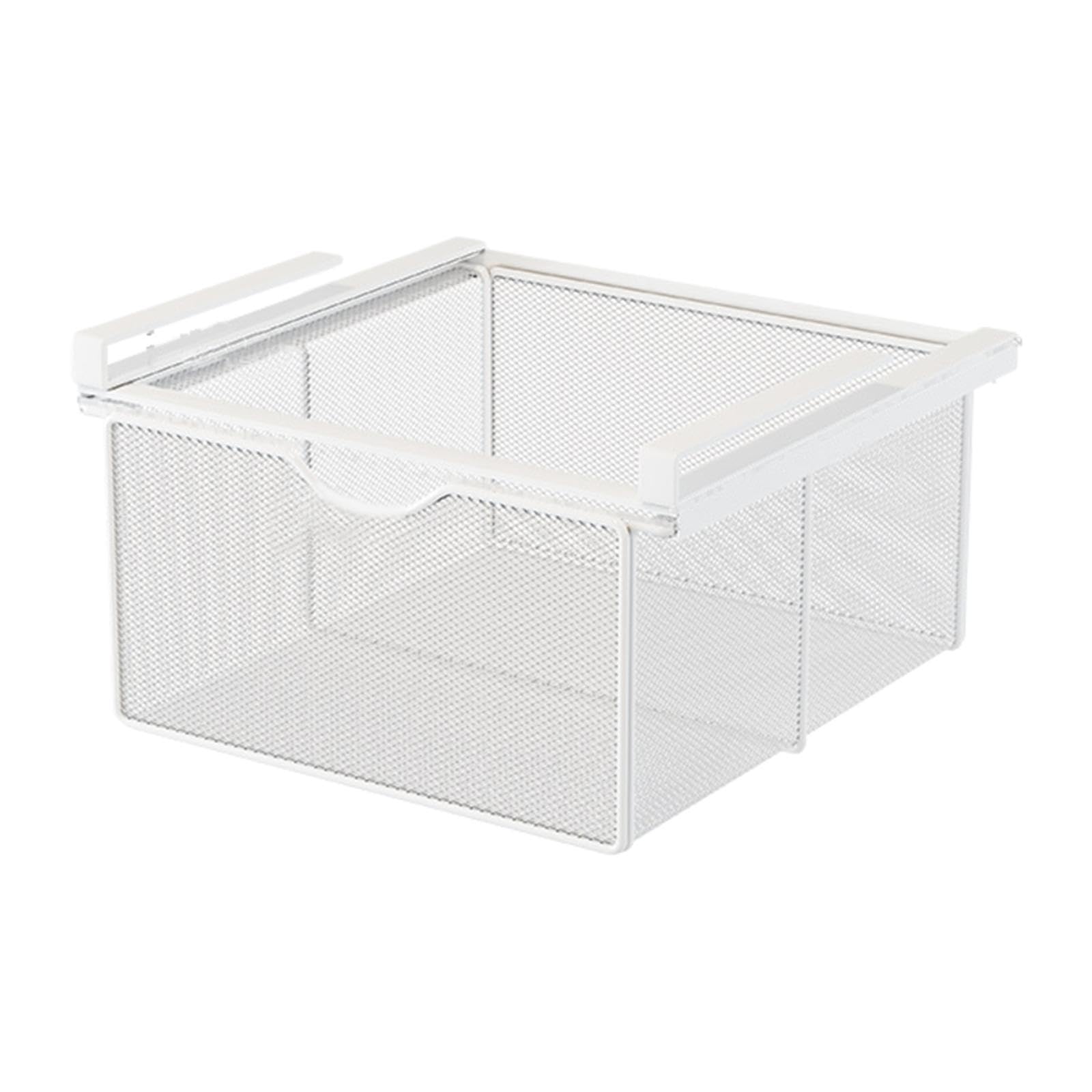 Calandis Under Shelf Wire Basket Hanging Pullout Drawer Basket For Office Home Closet White Xl | Closet Organizers | Home Organi