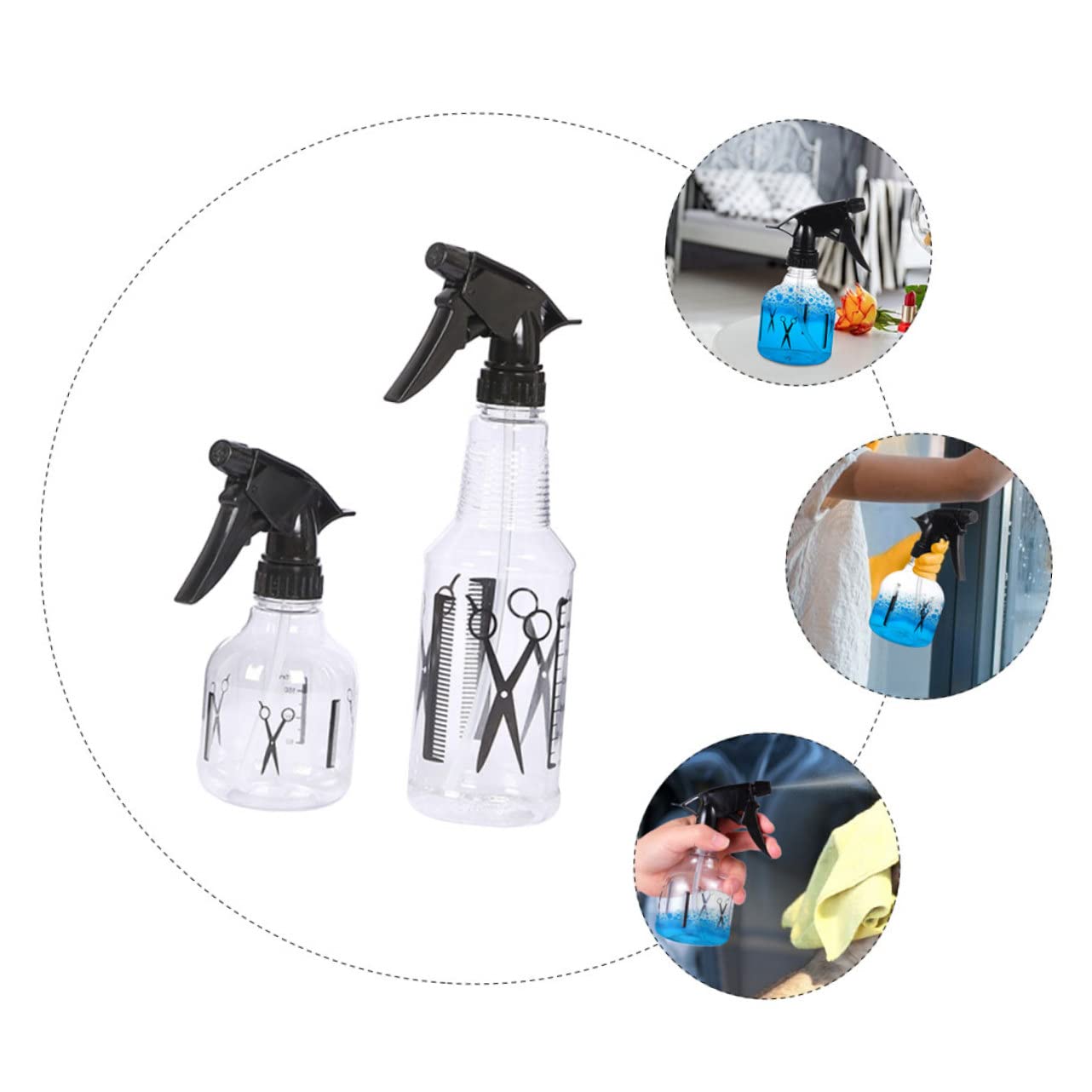 Foytoki 2Pcs Hair Spray Bottle Water Spray Bottle For Hair Fine Mist Spray Bottle For Hair Barbers Water Sprayer Watering Pot Sp