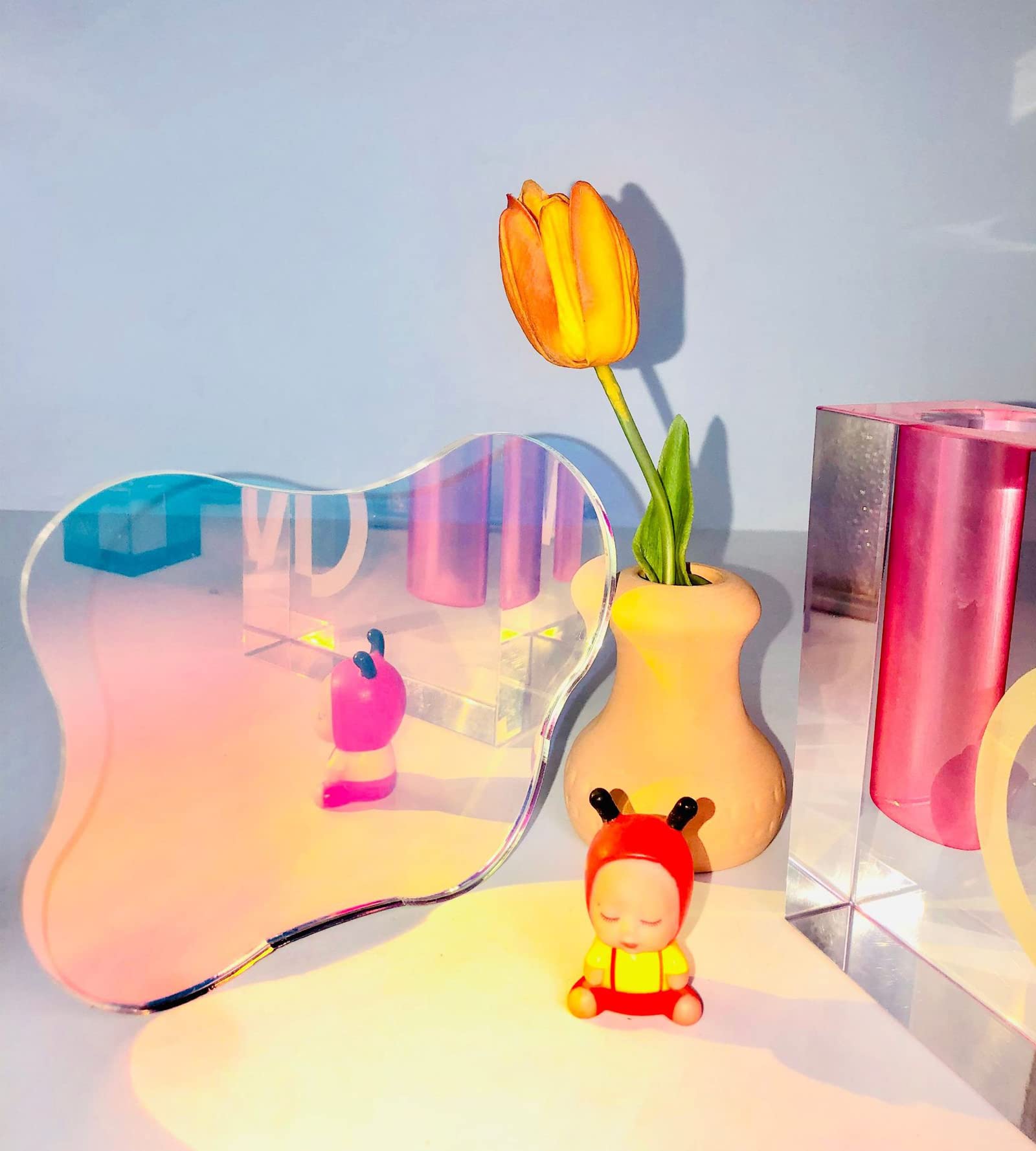 Acrylic Irregular Coaster, Creative Decorative Plate Coaster Mug Pad Coffee Cup Mats Dining Table Ornaments Shooting Props (Mult