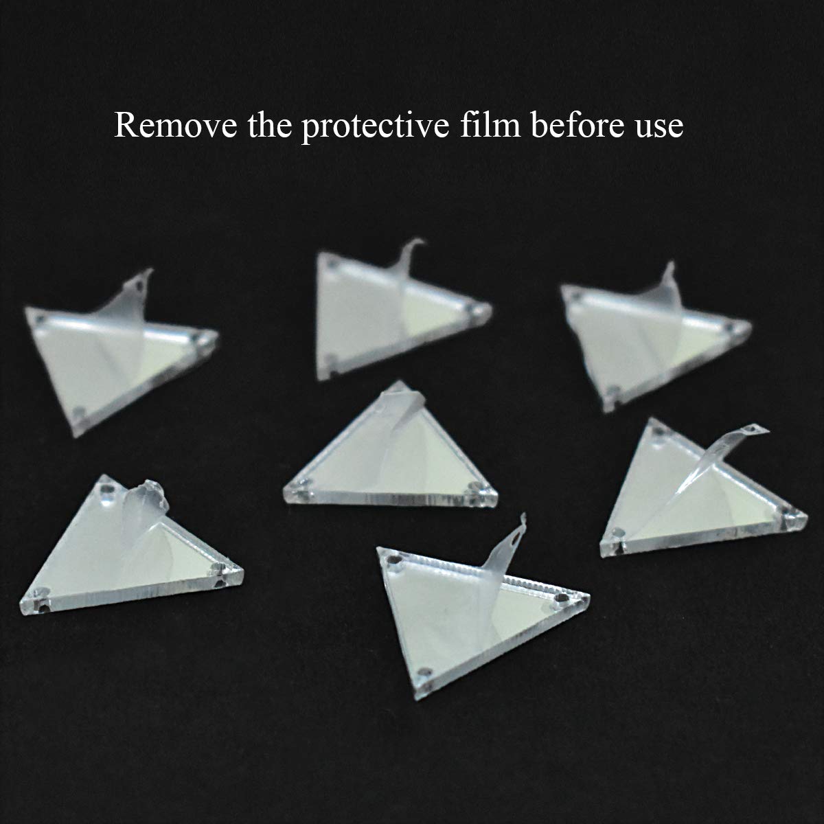 Embroiderymaterial Acrylic Mirror For Embroidery And Craft Purpose (Triangle Shape, 25 Pieces)