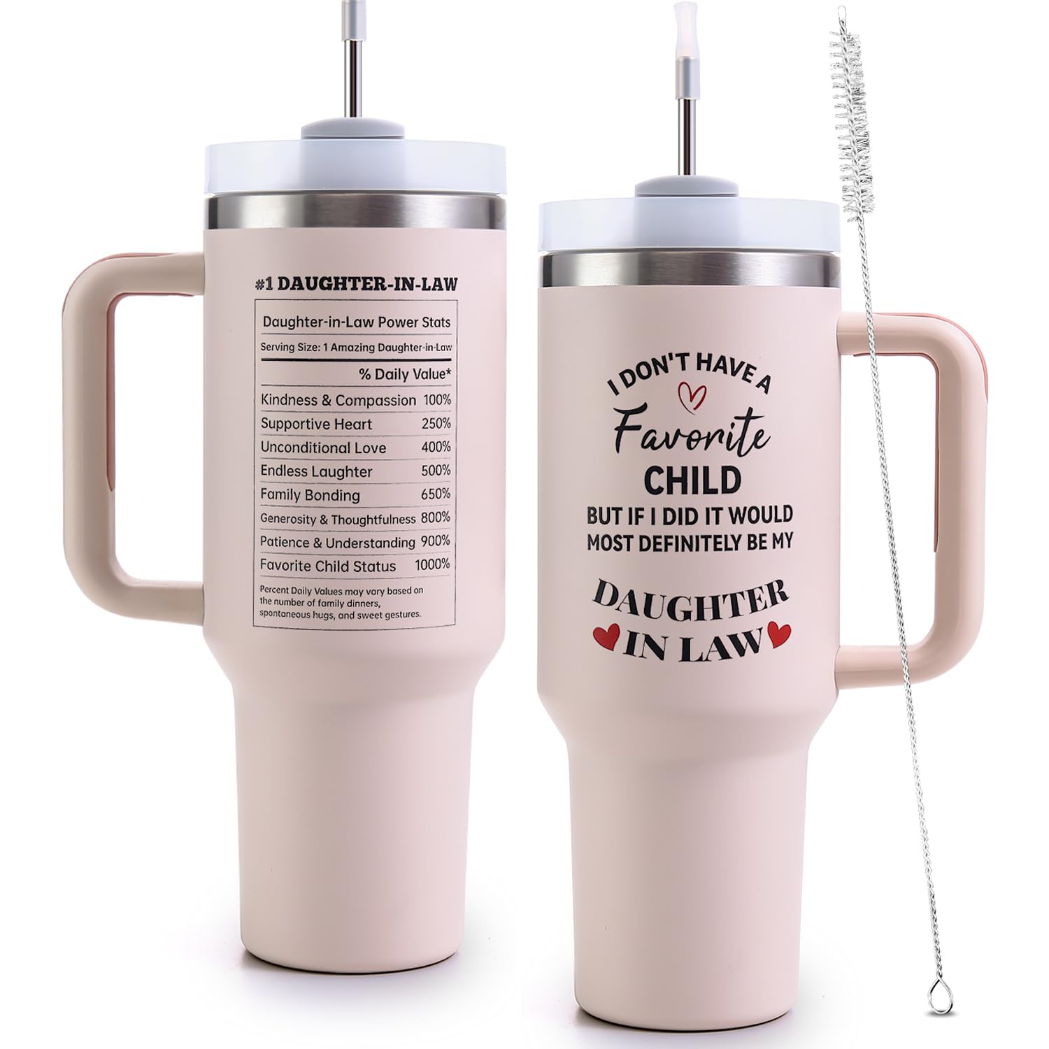VoziSpace Mothers Day Gifts for Daughter in Law Tumbler with Handle 40oz - Daughter in Law Mug Birthday Gifts,Mothers Day Birthd
