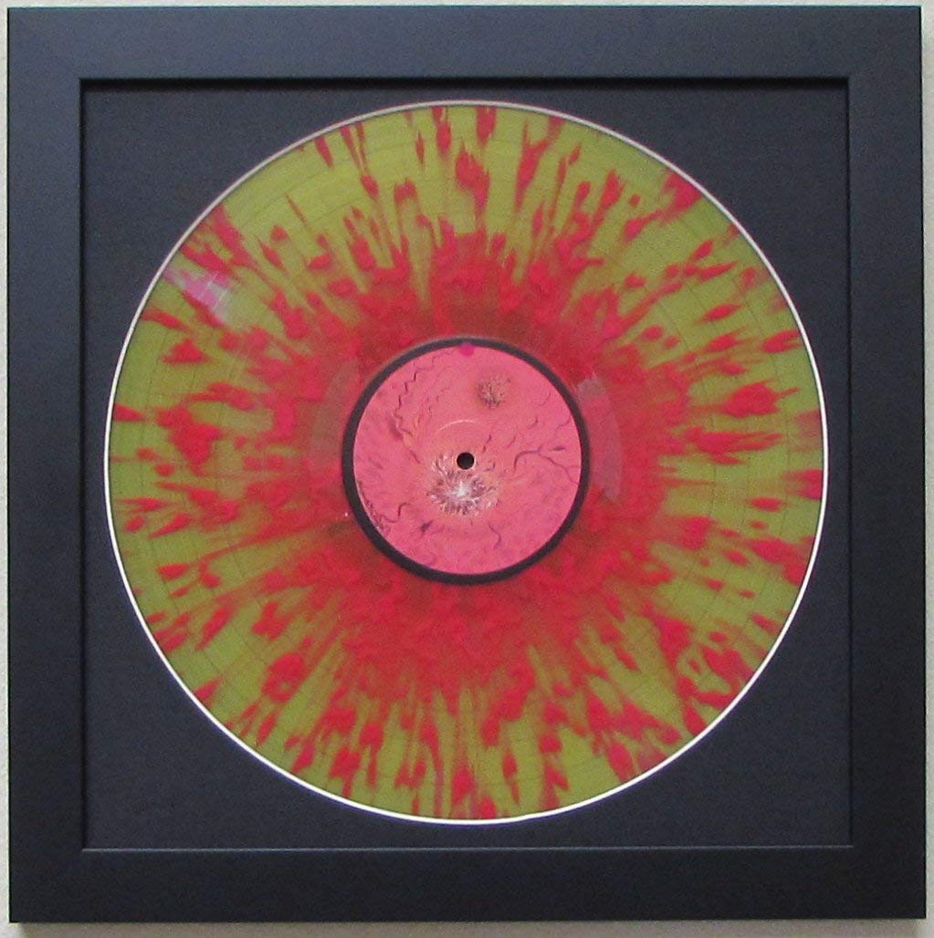 Frame My Collection Picture Disc 12'' Lp Vinyl Record Frame Display Black Matting (Wooden Black Frame) With Wall Hanger Uv Glass