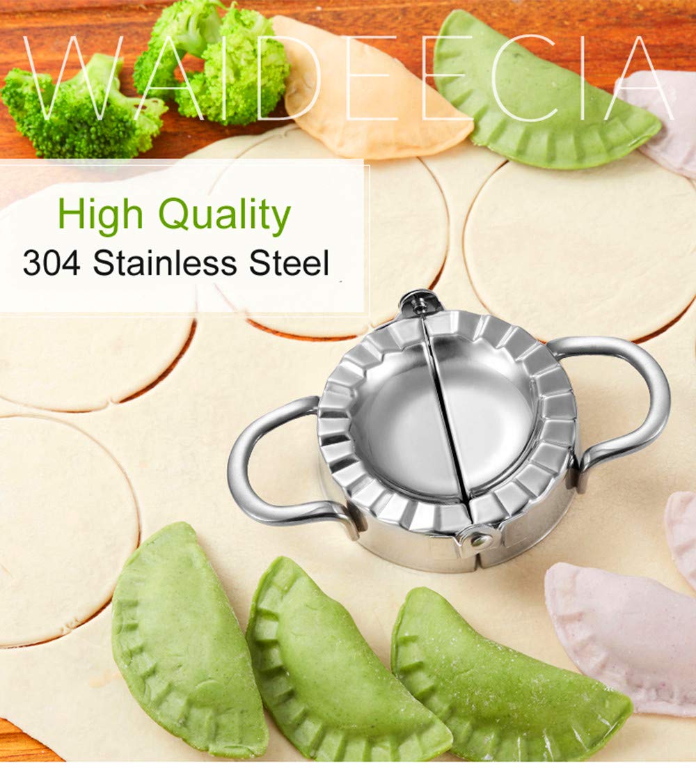 Dumpling Maker - Dumpling Press/Stainless Steel Empanada Press/Pie Ravioli Dumpling Wrappers Mold Kitchen Accessories (9.5Cm/3.7