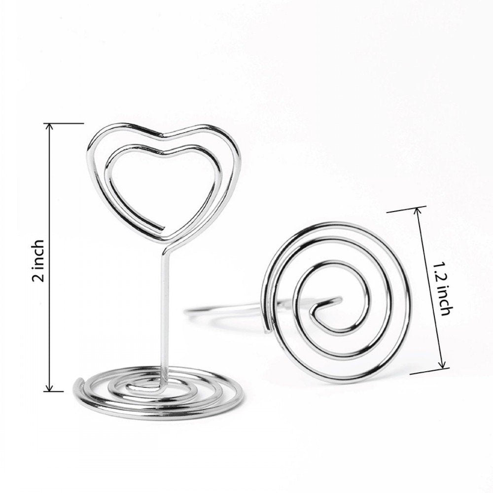 Jofefe 20Pcs Mini Place Card Holder, Table Number Holders, Table Card Holders, Table Number Stands, Wire Table Picture Photo Hol