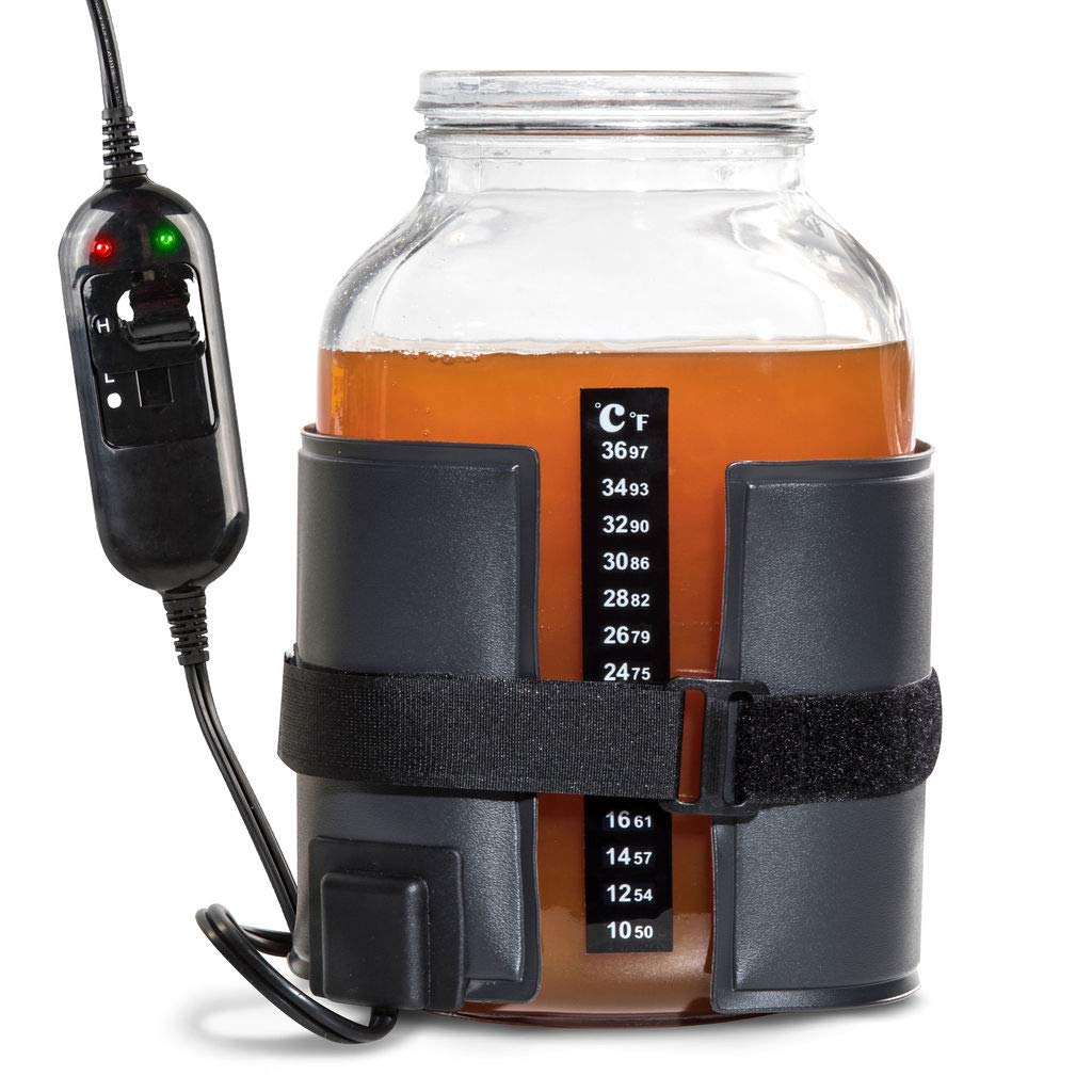 Hemlock Home Brewing Kombucha Heating Wrap - Fermentation Heater Mat Pad With Temperature Control