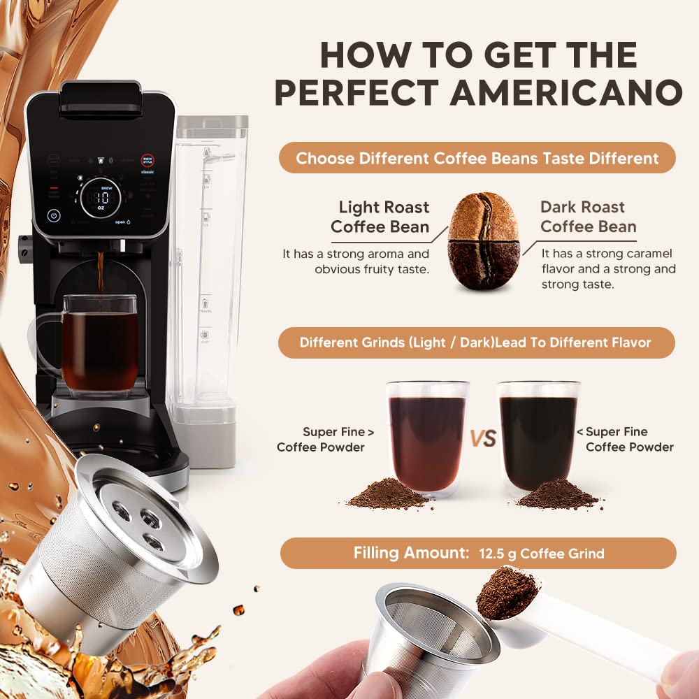 2 Pack K Cups Reusable Coffee Pods For Ninja Dual Brew Coffee Maker Stainless Steel Permanent K Cups Filters Coffee Accessories