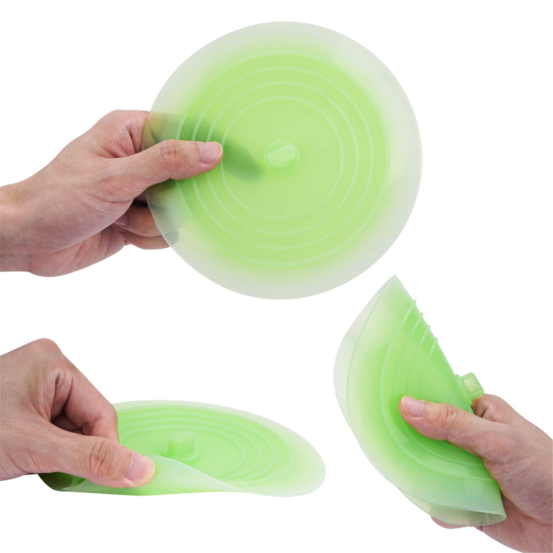 tifanso Silicone Tub Stopper Recyclable Bathtub Drain Stopper Upgraded Drain Plug Cover for Bathrooms and Laundries Kitchen Universal Use 6 inches (Jelly Green)