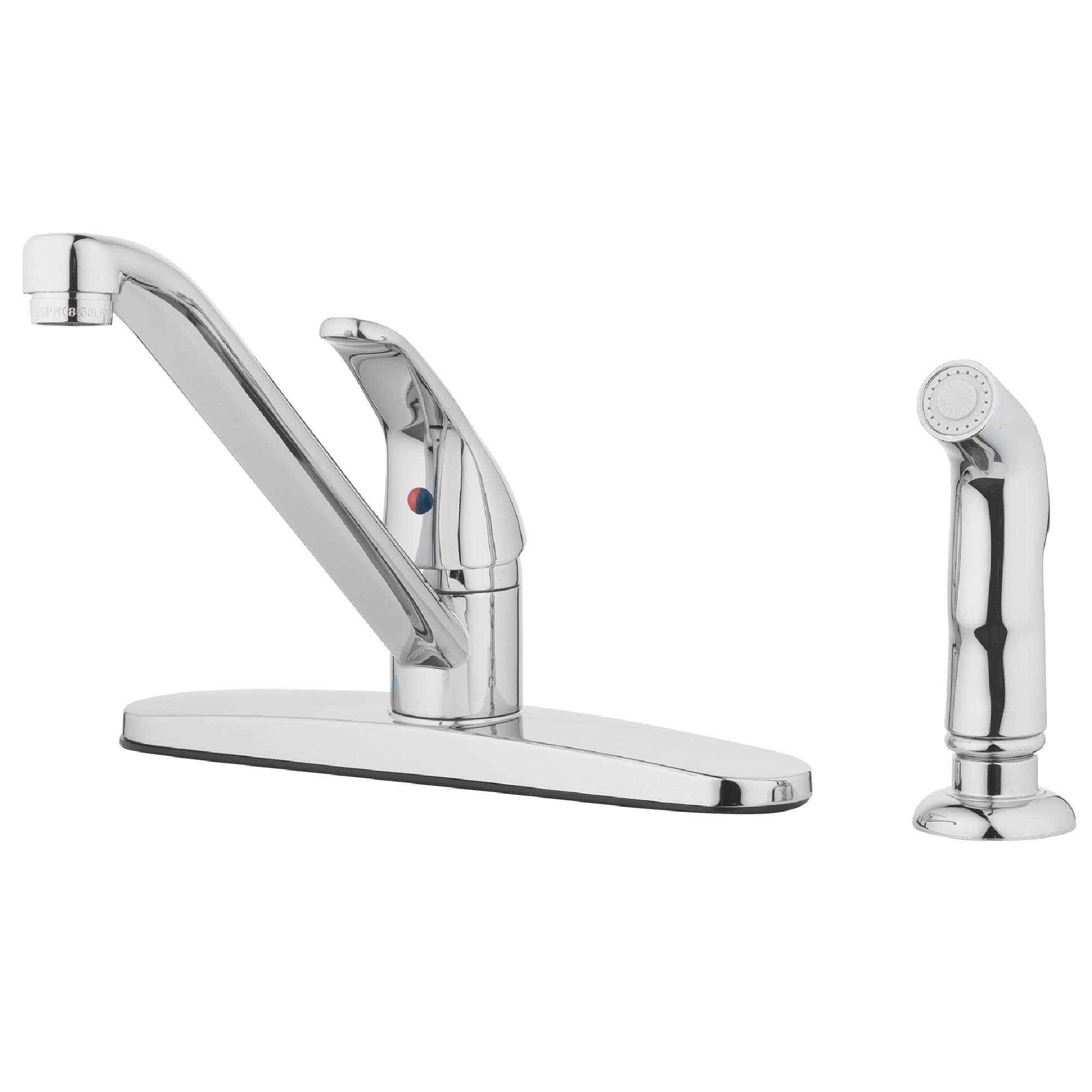 Aqua Vista 22-K81Ws-Ch-Av Kitchen Sink Faucet With Side Spray, Polished Chrome Single Handle