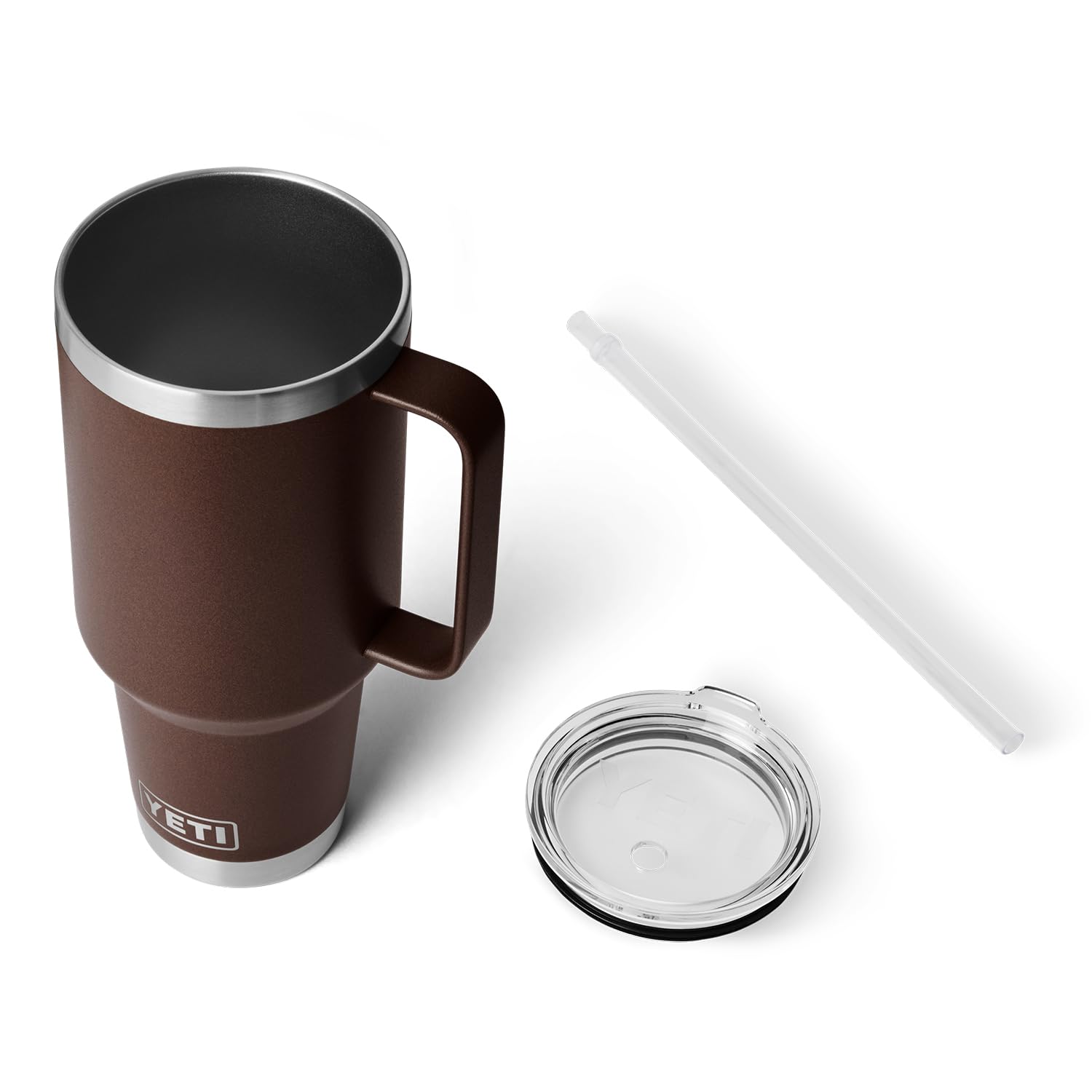 Yeti Rambler 42 Oz Straw Mug, Vacuum Insulated, Stainless Steel, Wetlands Brown
