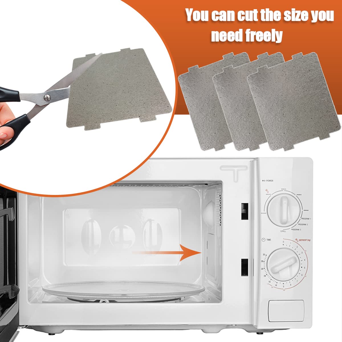 5 Pcs Microwave Oven Parts Waveguide Cover Universal Mica Sheet Microwave Oven Repairing Part For Kitchen Home Office Restaurant